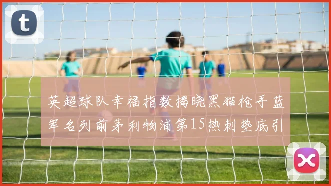 英超球队幸福指数揭晓黑猫枪手蓝军名列前茅利物浦第15热刺垫底引关注